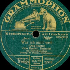 OTTO REUTTER  Was ich nicht