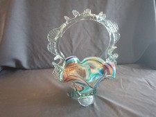 Glas Schale Korb mit Henkel