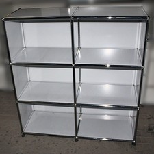 USM Haller Regal Sideboard 6 Fächer 50 cm breit lichtgrau Bücher-Regal Schrank