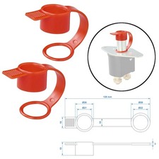 2x Schutzkappe rot für