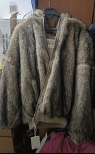 Jacke Kapuze Faux Pelz Herren