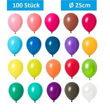 100x Luftballons Bunt Ballons Ballon Luftballon Helium Geburtstag Latex Deko Gas