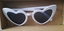 Herz Sonnenbrille,Herzbrille,Brille Weiß Damen,Herzchen,Vintage Sonnenbrillen He
