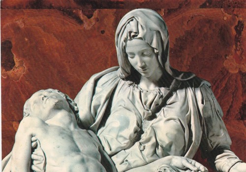 Michelangelo pieta postkarte - michelangelo,