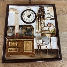 Wanduhr Landhaus Katze