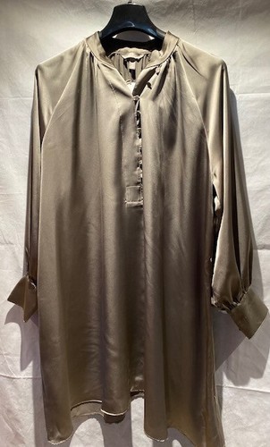 Satinkleid lange bluse - h&m, /