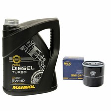 Motoröl Set 5W40 Diesel Turbo 5 Liter + Ölfilter SH4787P für Smart Fortwo City