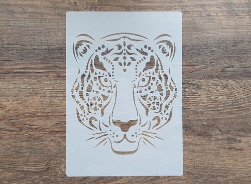 Schablone tigerkopf tiger - schablone,