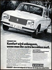 Peugeot 304  originale Werbung aus 1975, ganzseitig 