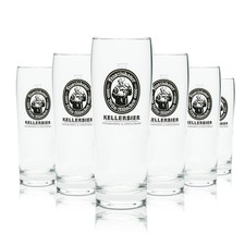 6x Franziskaner Bier Glas 0,5l