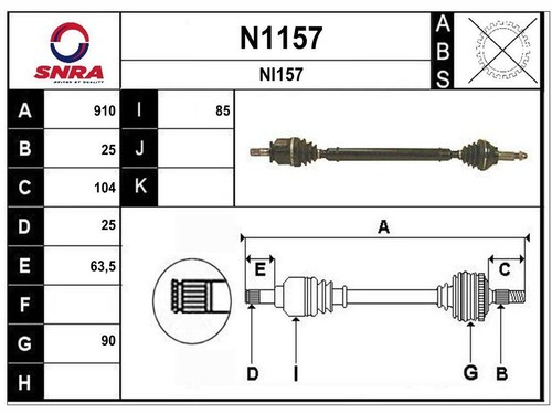 Antriebswelle nissan 100 - nissan, nx