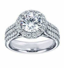 Massiver 14k weißgold 10ct - weißgold, 3,10ct