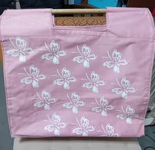 SELTEN !  Shopper Tasche Raumwunder, stabiler Stoff, Holzgriffe, altrosé, neu