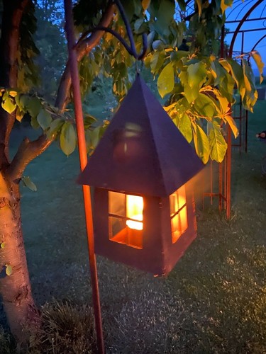 Edelrost vogelhaus windlicht - edelrost,