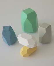 Holzbausteine Natur 5 Teile *Montessori* Baustein-Set Schneller Versand aus DE