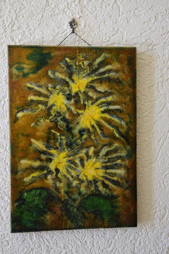 Majolika wandbild relief - majolika,