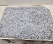 Wohndecke Felloptik silbergrau 180 x 130 cm TOP Neuwertig !