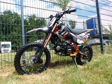 125ccm Dirtbike Cross Bike Pocketbike KXD 609 4 Takt 4 Gang Manuel 17/14" Orange