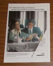 Seltene Werbung + Postkarte FINNJET Der weltberühmte Weg nach Finnland 1987