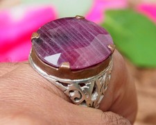 antik orient silber statement Rubin ring  aus Afghanistan ruby ring Nr:17/471