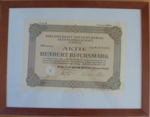 Historische aktie aus dem - historische,
