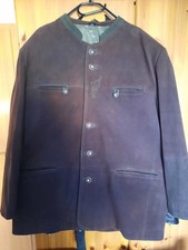 Janker, Herren, Gr 27, echt Leder, Farbe Braun mit grün abgesetzt