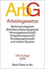 Arbeitsgesetze. ArbG Taschenbuch Beck-Texte im dtv 1150 S. Deutsch 2025