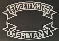 Patch Aufnäher STREETFIGHTER GERMANY BIKER Rückenschleife Motorrad V8 CUSTOM