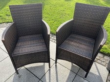 2er-Set Poly-Rattan Gartensessel, Korbsessel