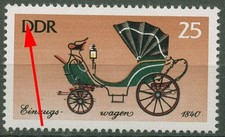 DDR 1976 Historische Kutschen mit Plattenfehler 2149 F 15 postfrisch