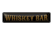Blechschild 46x10cm Whisky Bar
