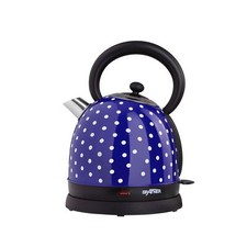 Grafner Wasserkocher 1,8 Liter 2200W Teekocher Edelstahl Retro Design Blau