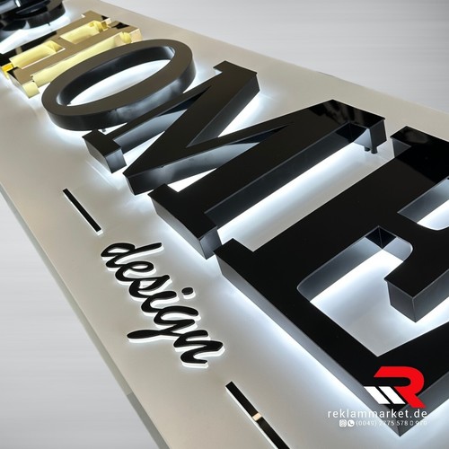 Buchstaben rückleuchter - 3d,