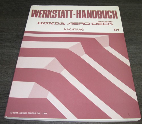 Werkstatthandbuch honda accord - werkstatthandbuch,