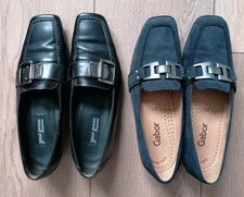 2 Paar Schuhe, Paul Green, Gabor, Gr. 5 1/2, Gr.38, schwarz, dunkelblau, Damen