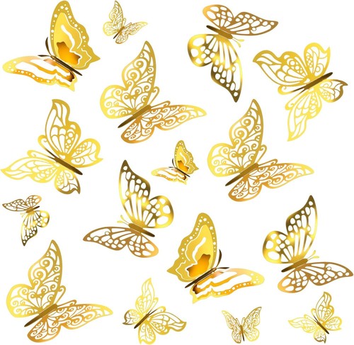 Gold schmetterlinge papier - 3d,