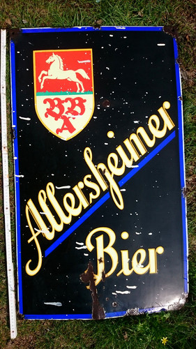 Grosses altes emaille schild - altes, emaille-schild