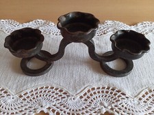 Kerzenhalter Kerzenleuchter alt Gusseisen dreiflammig