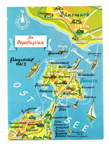 Postkarte ostsee ungelaufen - ,