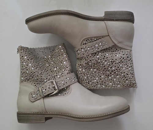 Stiefeletten beige mit - stiefeletten,