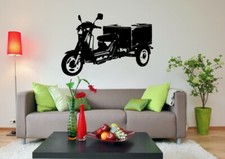Wandtattoo - Dreirad Motorroller - Bike, Mofa, 3-Rad // Farb- und Größenwahl