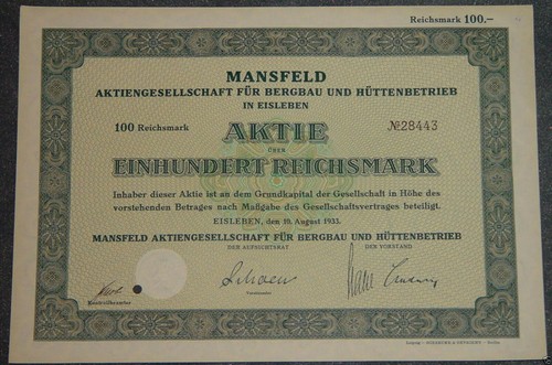 Mansfeld aktiengesellschaft - mansfeld,