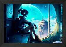 Mädchen Anime gerahmtes