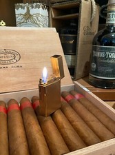 S.T.Dupont Feuerzeug, Herrenmodell, Linie 1, goldf., Gravur TI, REVISIONIERT