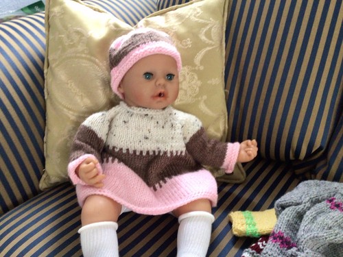 Puppen kleid mit mütze - puppen,