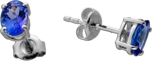 Tansanit ohrstecker platin - tansanit,
