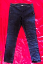 H&M DIVIDED SKINNY JEANS HOSE JEGGINGS DUNKELBLAU SEITENREIßVERSCHLUSS GR.40/42 
