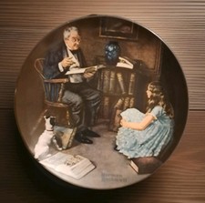 Norman Rockwell Knowles "The storyteller" Sammlerstück Porzellan 1982