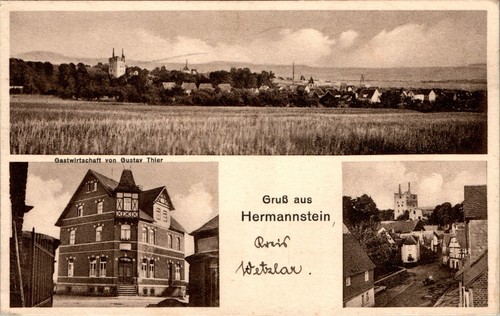 Gruss aus hermannstein - ak,