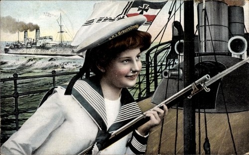 Frau matrosenuniform m - ak, in
